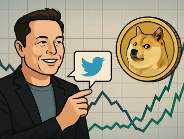 Влияние твитов Илона Маска на курс Dogecoin